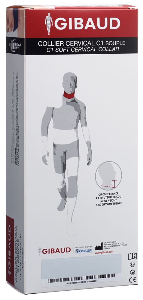 Gibaud Cervicalstütze C1 7.5cm<br>1 Stück, Gr2 35-40cm, weich