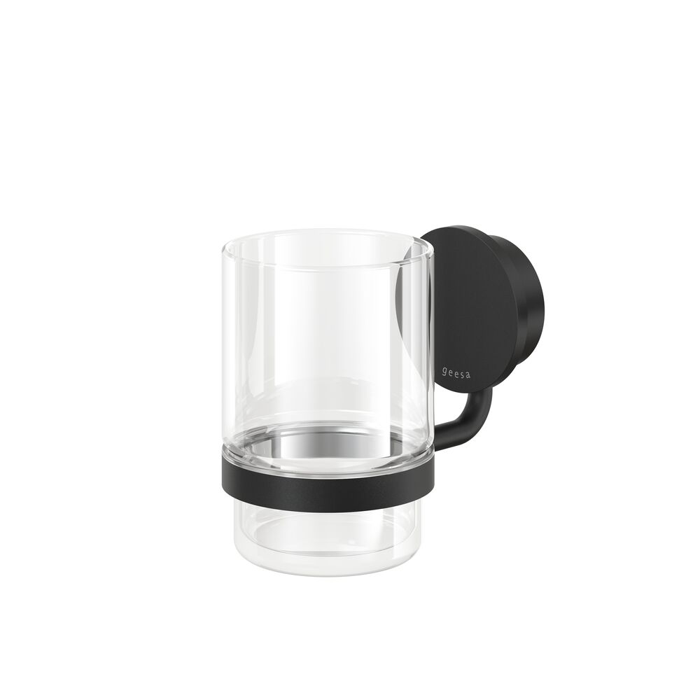 Geesa Opal glashouder met glas zwart