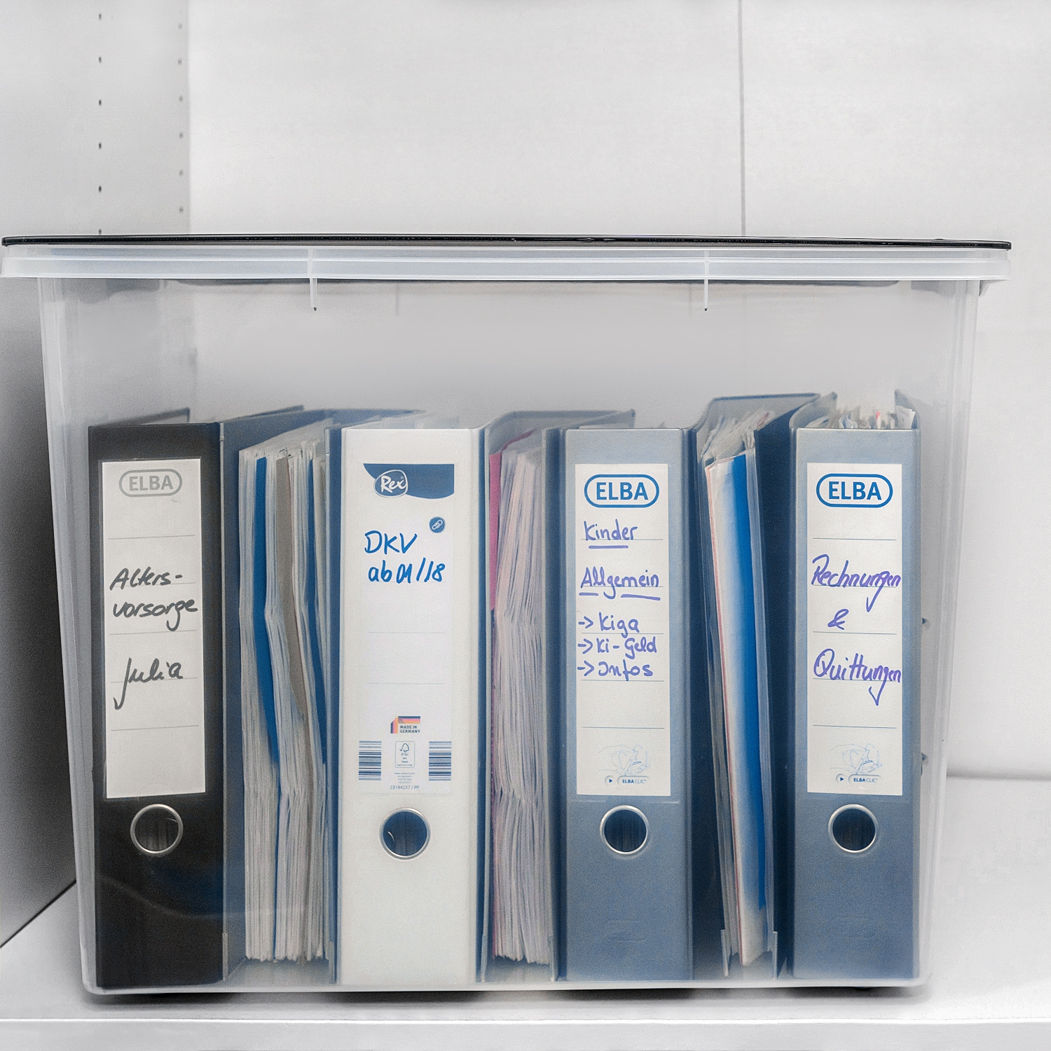 (6er Set) COMPACT Stapelbox Organizer mit Rollen Aufbewahrungs Behälter (1050308080WS)