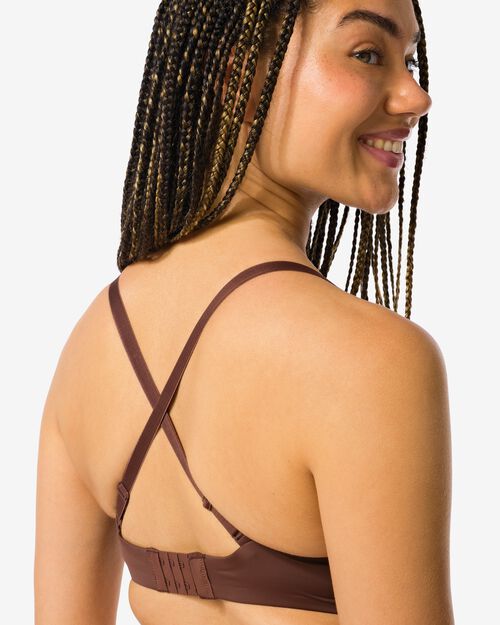 soutien-gorge préformé sans armatures micro recyclé  marron foncé