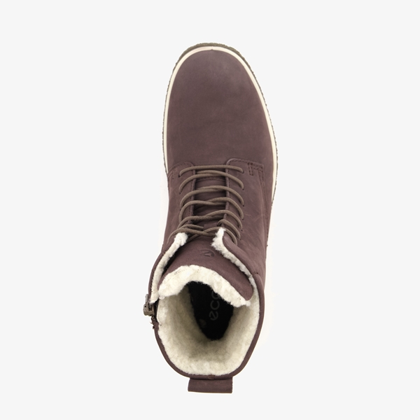 ECCO Crepetray gevoerde leren dames veterboots