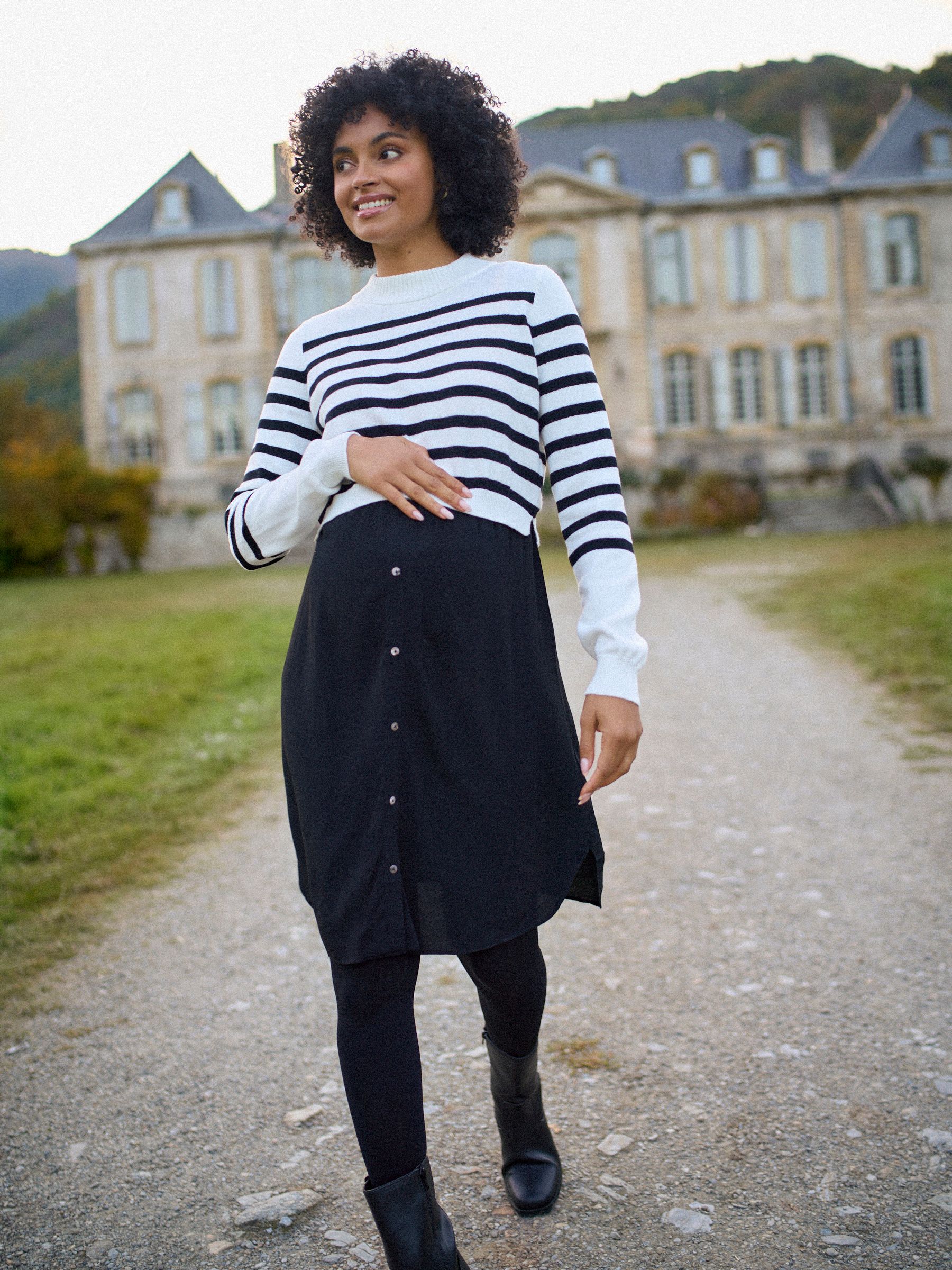 Seraphine Maternity & Nursing Knit Top Dress