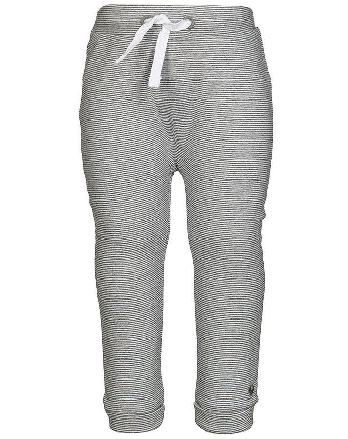 Jersey-Hose LOOSE LOTJE zum Binden gestreift in weiß/grau
