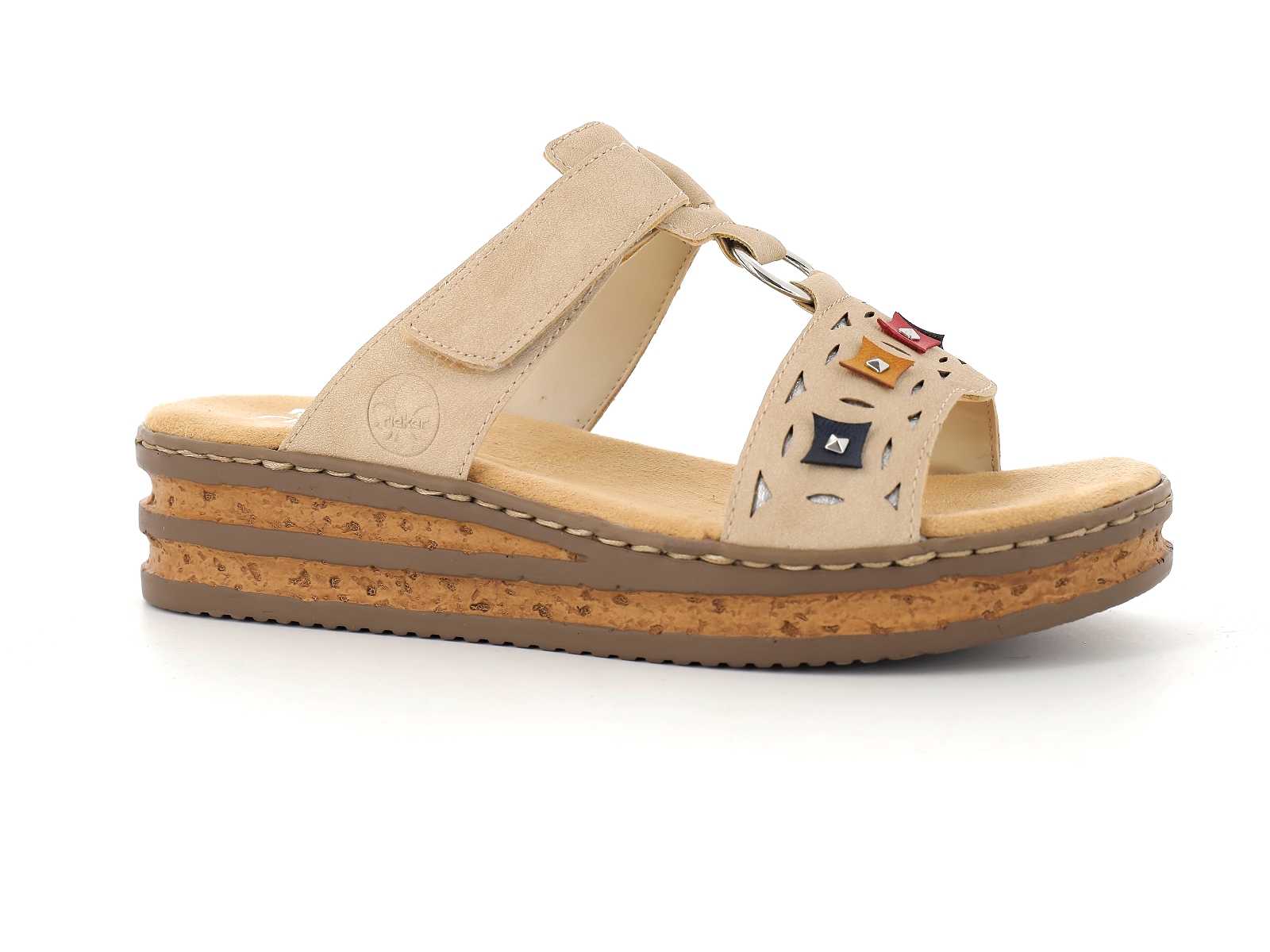 Rieker-62924 Synthétique Beige