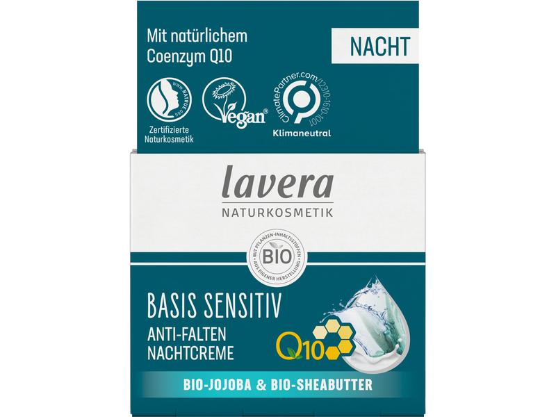 Lavera basis sensitiv Q10 Anti-Falten Nachtcreme 50 ml1 Stü Natürliche Anti-Falten-Creme für ein sichtbar glattes Hautbild