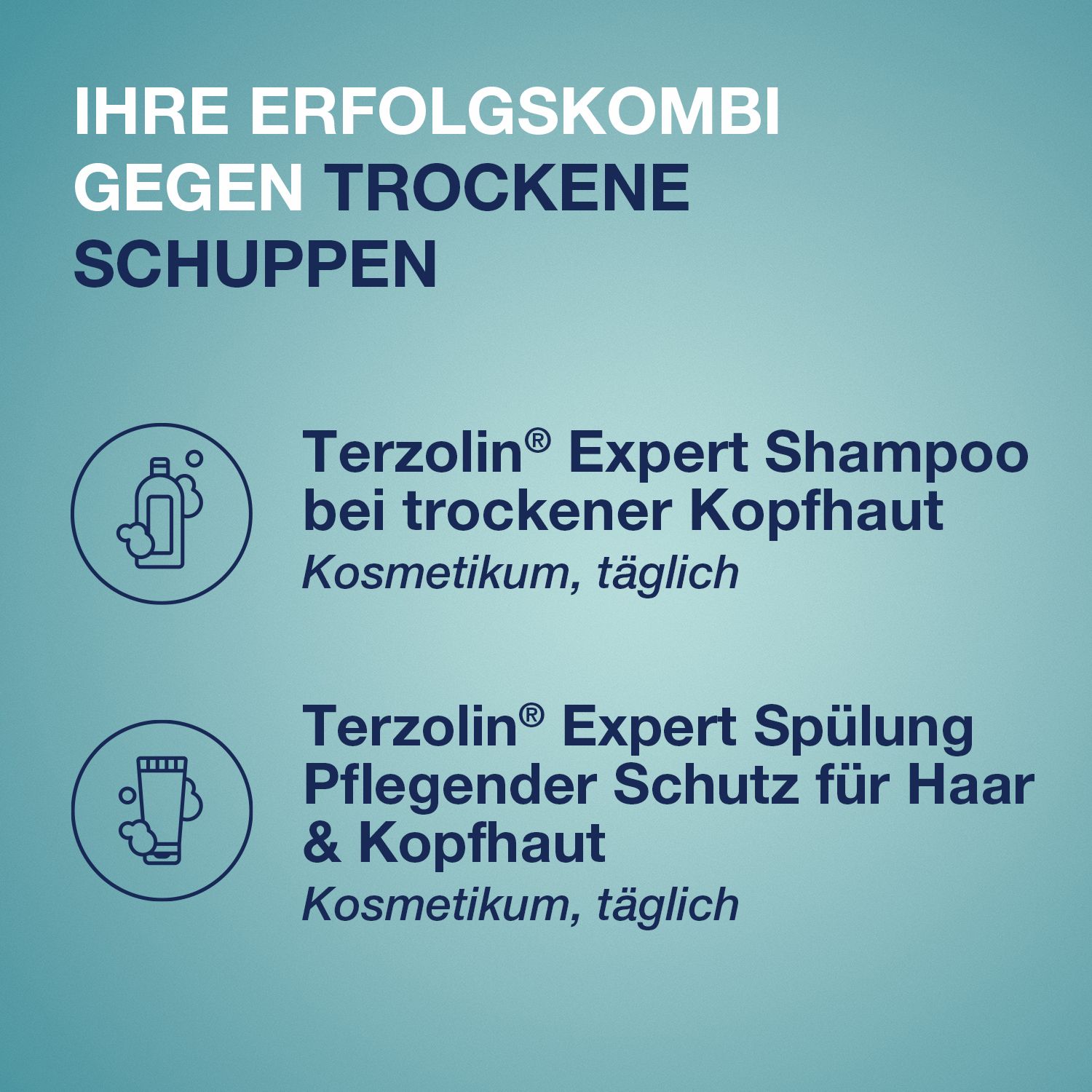 Terzolin® Expert Spülung Pflegender Schutz für Haar & Kopfhaut. Zur täglichen Anwendung bei Schuppen und Irritationen. Intensiv-Pflege zur Beruhigung einer strapazierten Hautbarriere, 200 ml, Kosmetikum