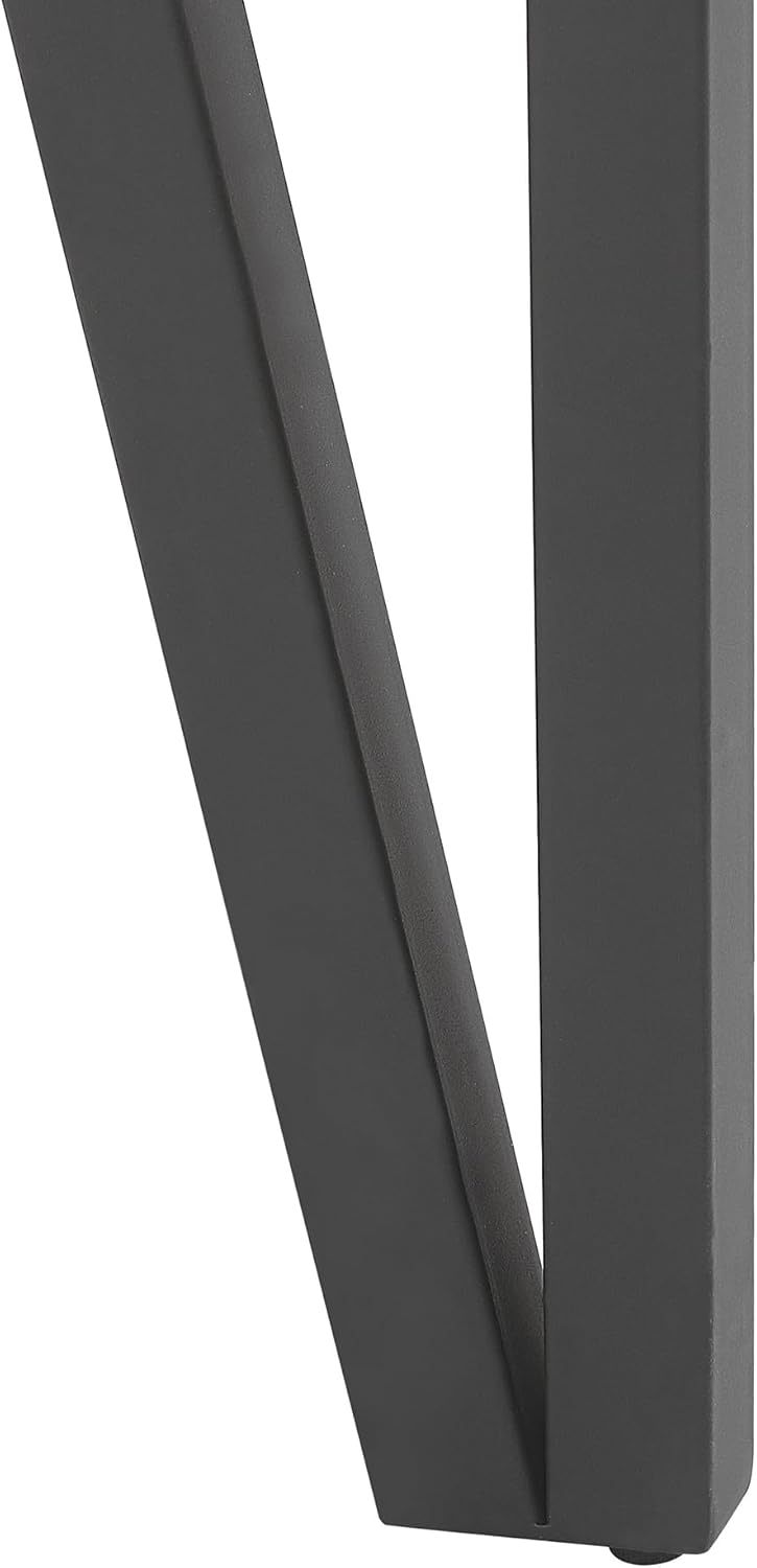 Beliani Robuster Esstisch mit industriellem Design in Betonoptik/Schwarz 150x90 cm Adena