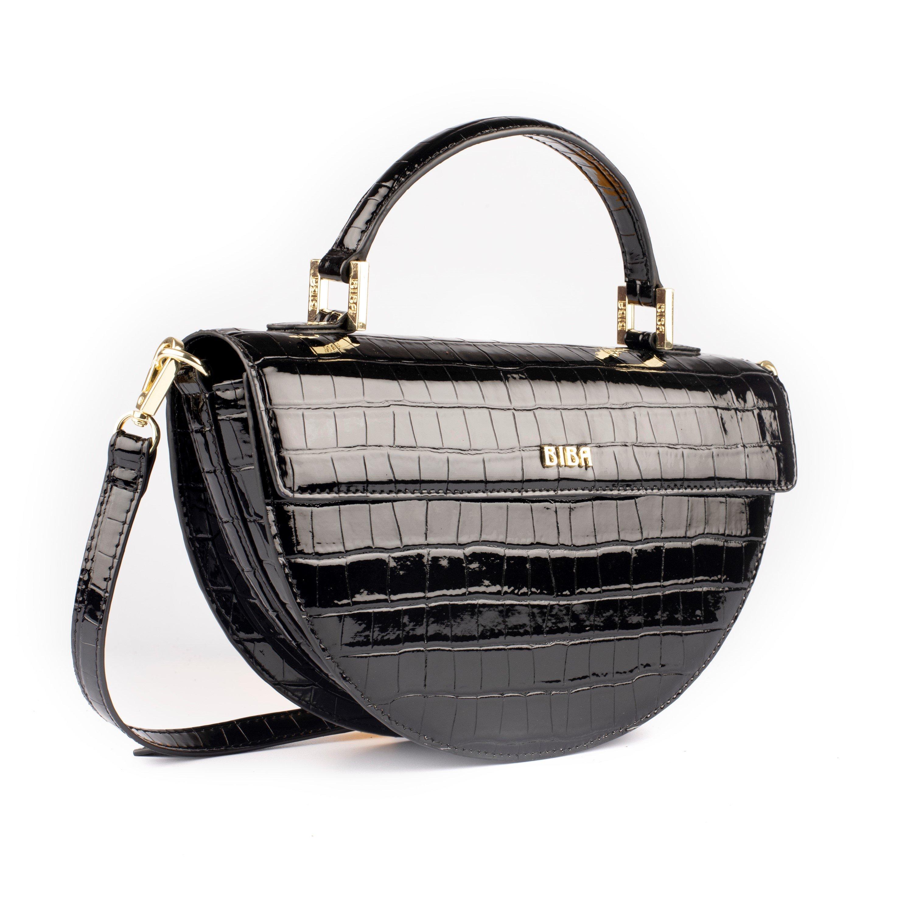Biba Patent Croc Crossbody Bag