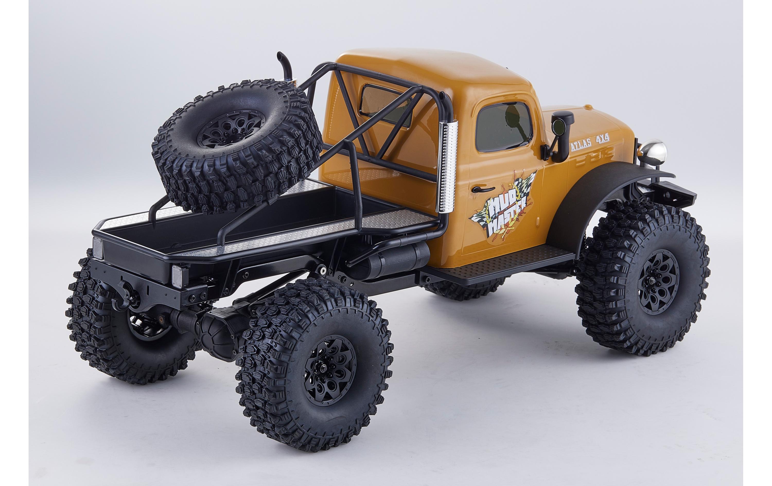 Scale Crawler Atlas Mud Master 4WD Gelb, ARTR, 1:10<br>Rock Crawler mit tiefem Schwerpunkt