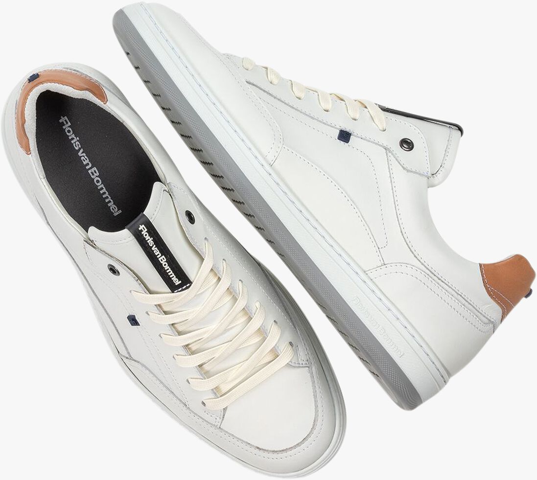 witte floris van bommel lage sneakers sfm-10217 de dijker