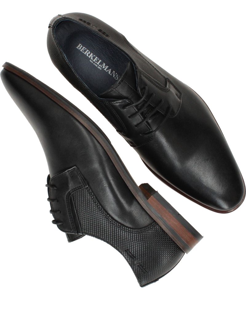 Berkelmans Sameiro Veterschoenen Zwart