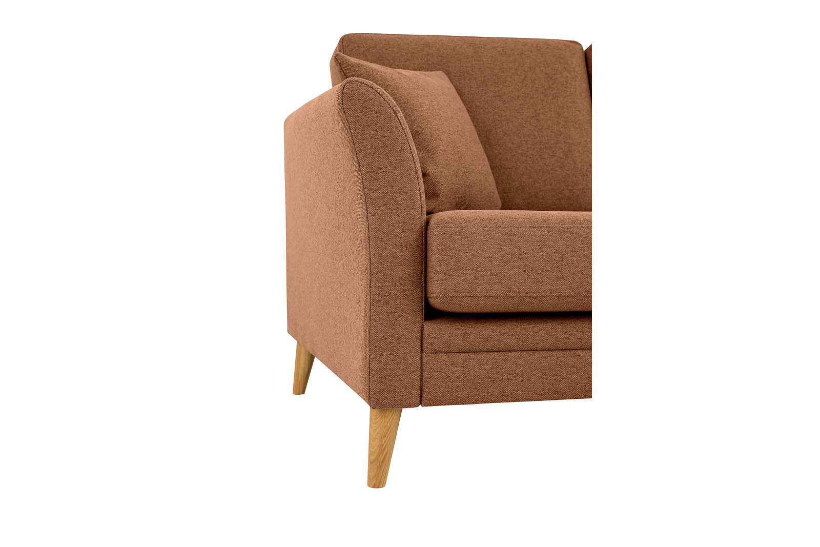 Eden 3-seter sofa Tekstil Neve 31 Brick med ben i eik natur (15137).