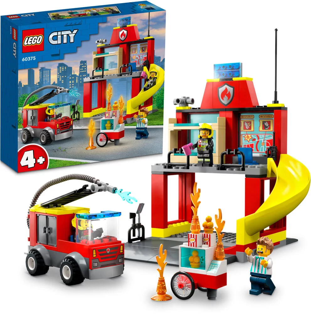 LEGO®CITY 60375 - LA CASERNE ET LE CAMION DES POMPIERS