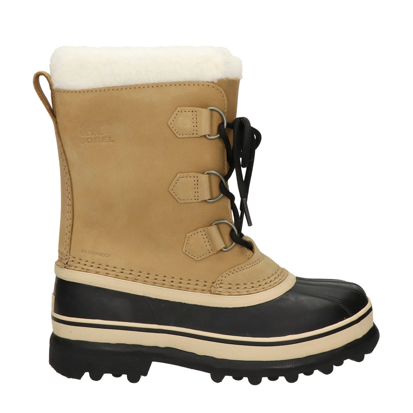 Sorel nubuckleren snowboots beige