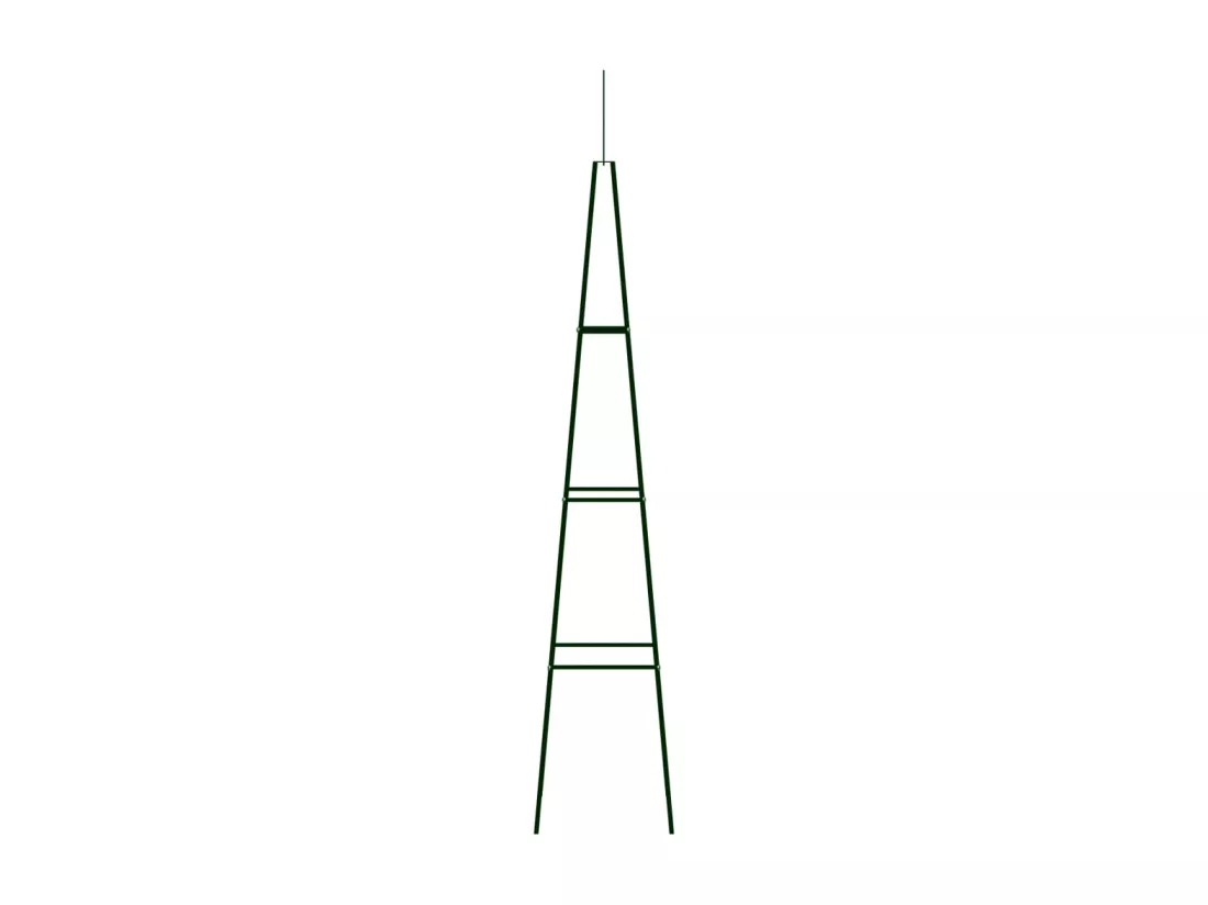 Supports plantes grimpantes 2 pcs Vert foncé 35x35x195 cm Fer