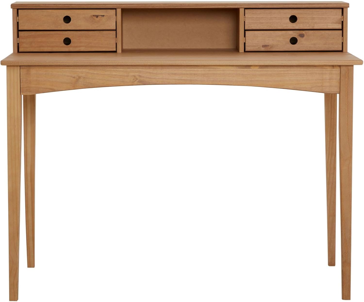 IDIMEX Schreibtisch Milano mit 4 Schubladen und 1 Fach aus Massivholz, Eiche Farben, robuste Verarbeitung PC-Tisch mit Stauraum für Büro und Home-Office