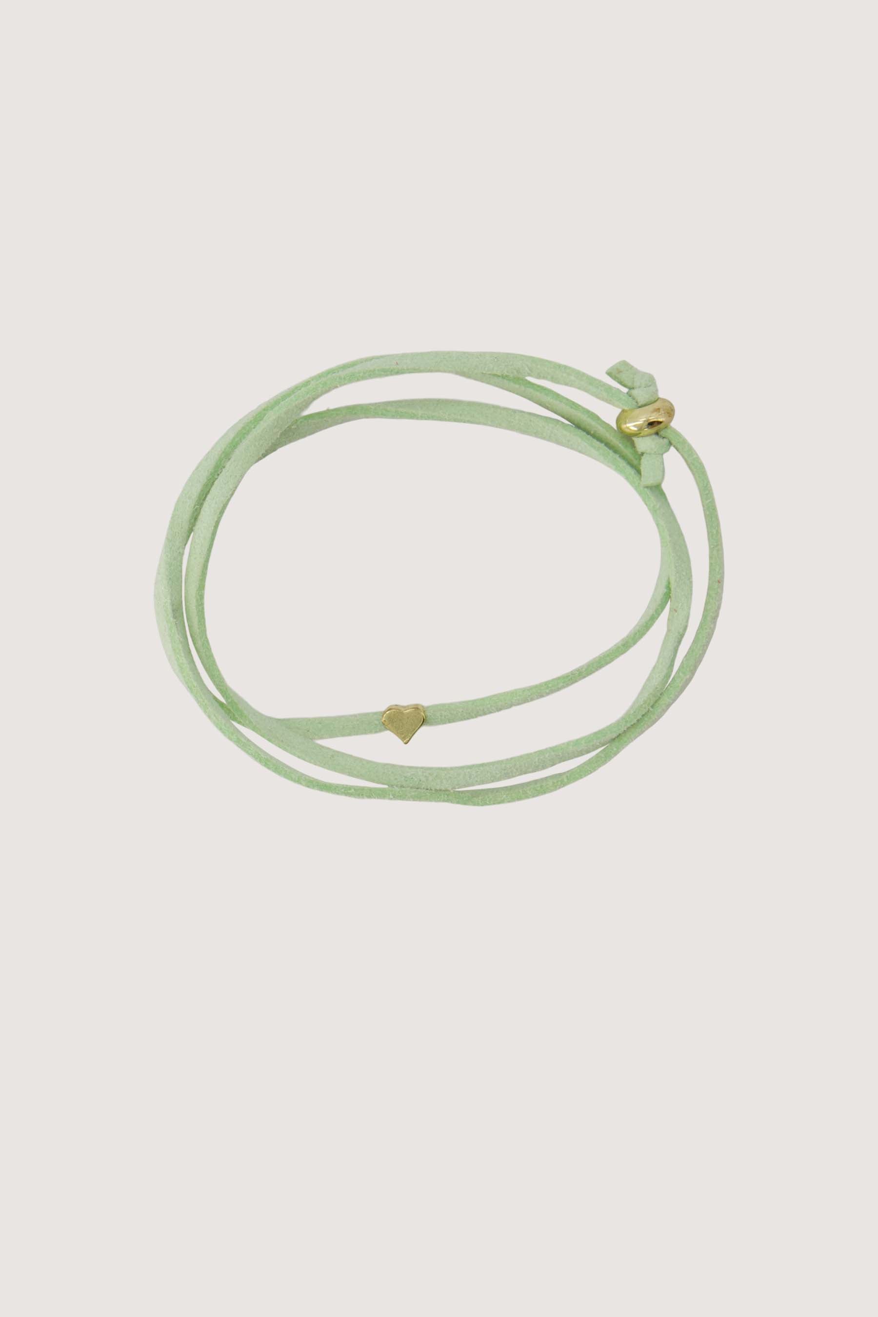 immitatie suede armband met hart