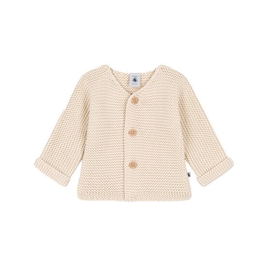 Cardigan en tricot point mousse bébé   Avalanche        de               Petit Bateau