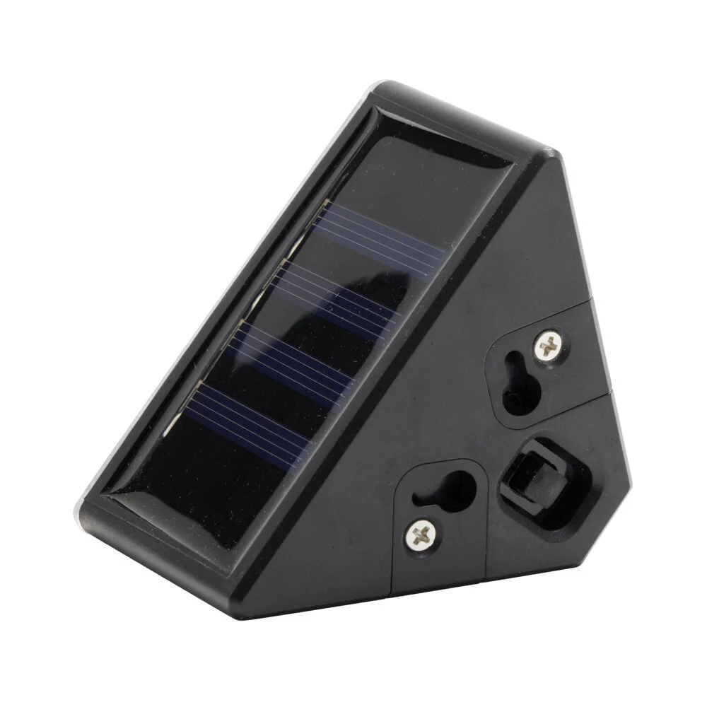 Lampe solaire noire x2 pour escalier 9LED 8,5x5,5xH5,5cm