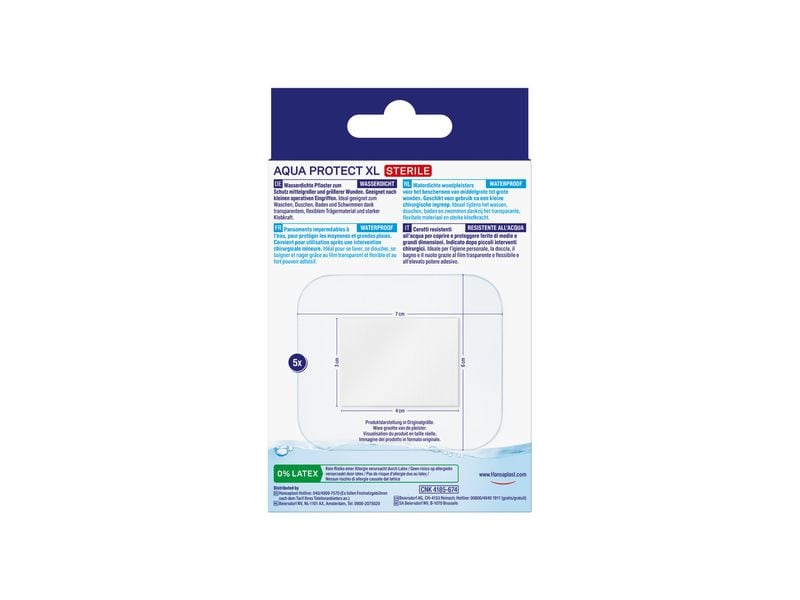 Hansaplast Wundpflaster Aqua Protect XL 5 Stück Sterile Wundpflaster
