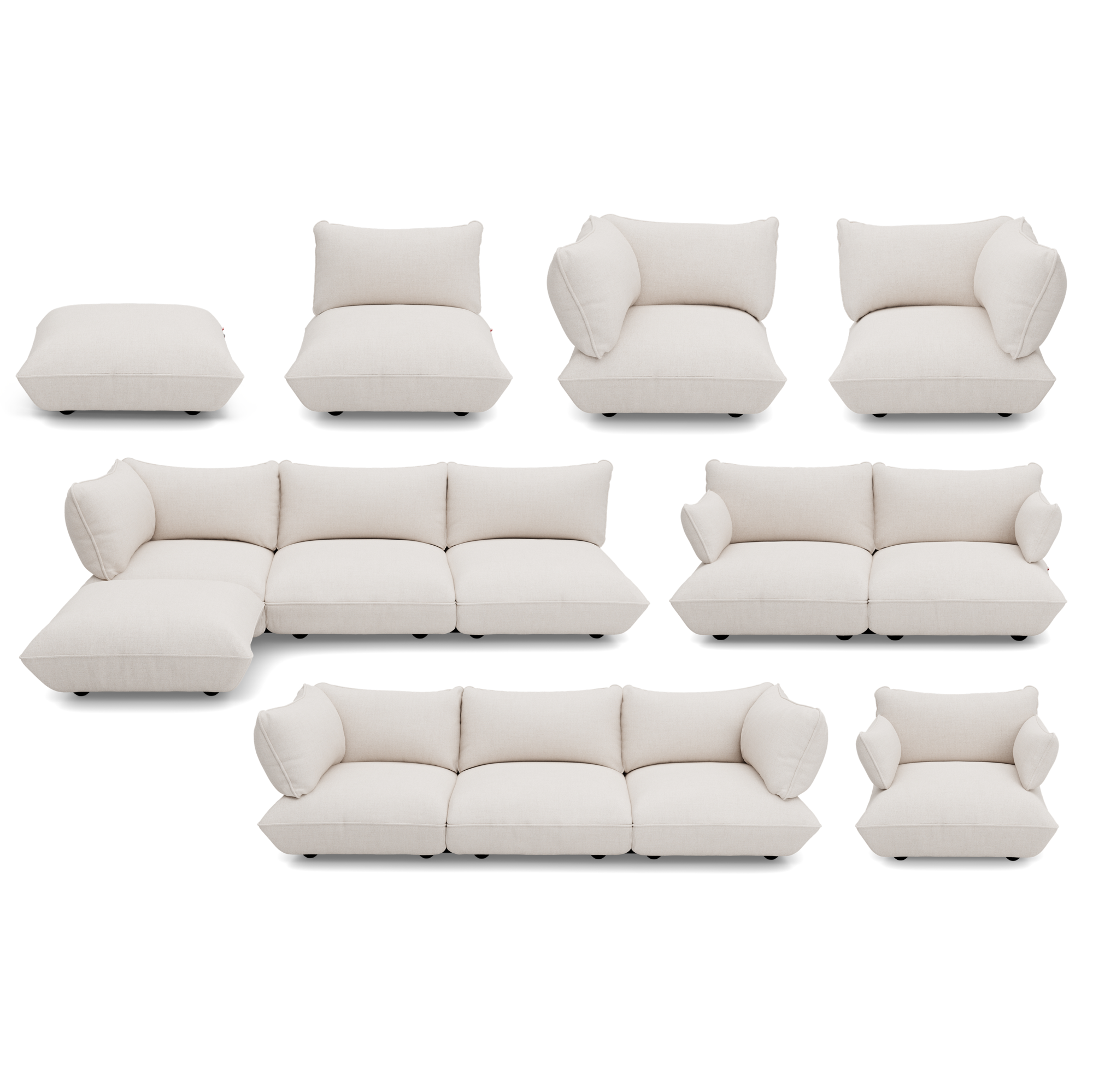 Fauteuil Sumo loveseat boucle recycled creme