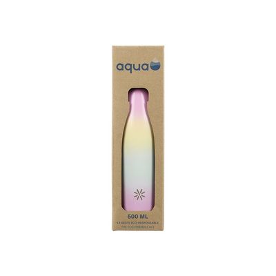 Aqua Fancy - Gourde Bouteille isotherme 500 ml - double paroi - disponible dans différentes couleurs - Viquel