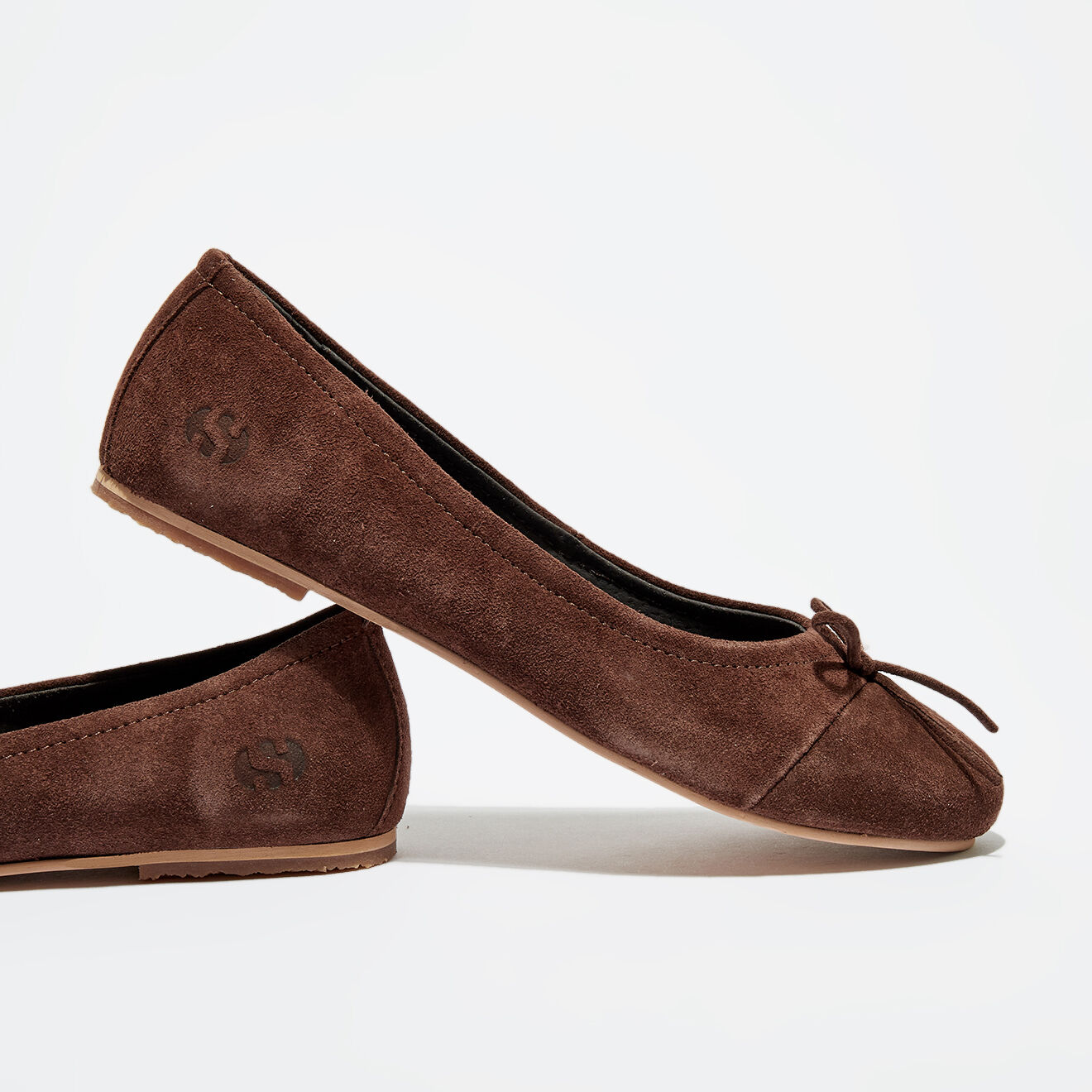 Superga Ballerines en cuir  cacao