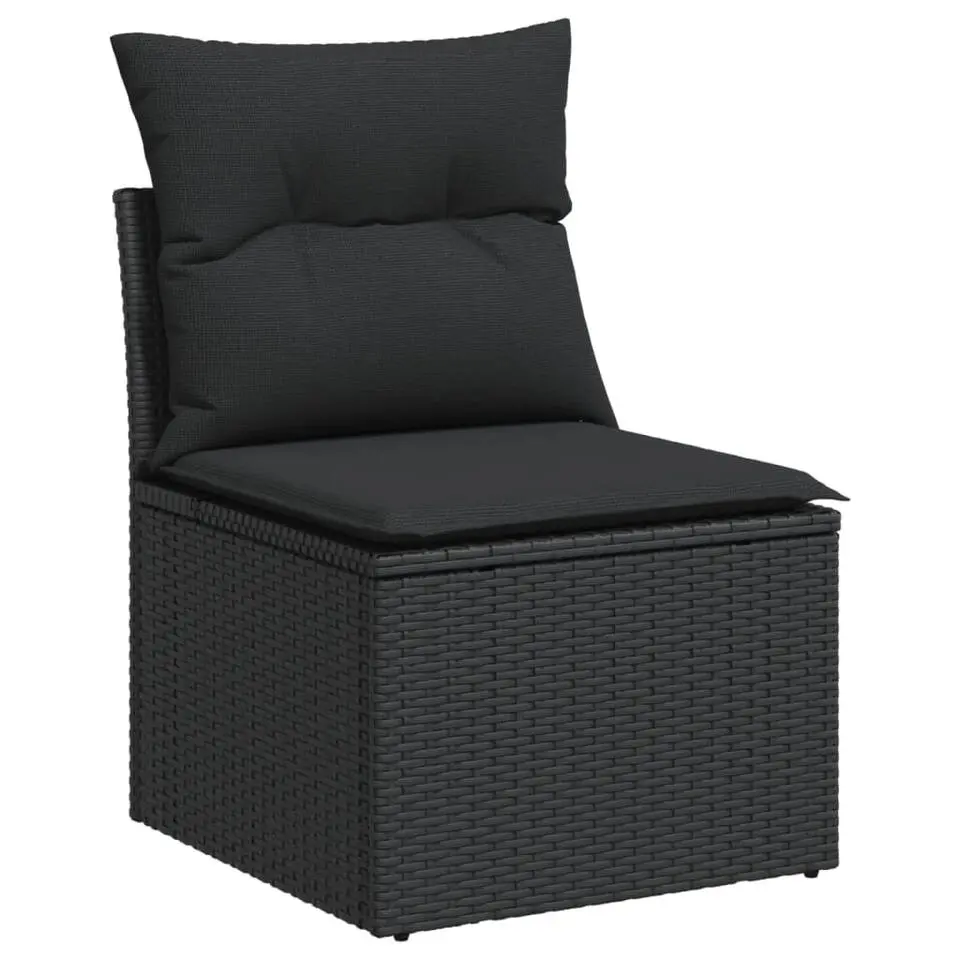 vidaXL - Tuinstoel - Zwart - Poly rattan