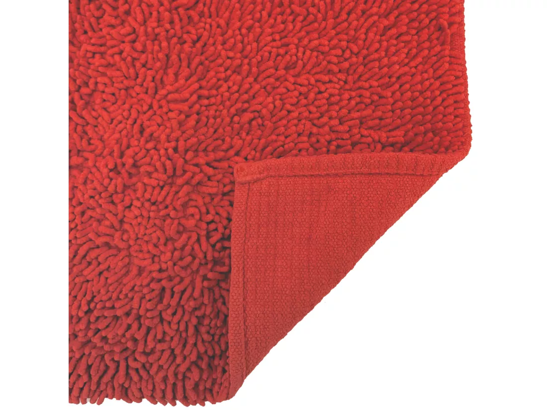 Tapis de bain 50x80 cm CHENILLE Rouge 1800 g/m2