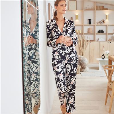 Pyjama femme à fleurs - BECQUET CRÉATION