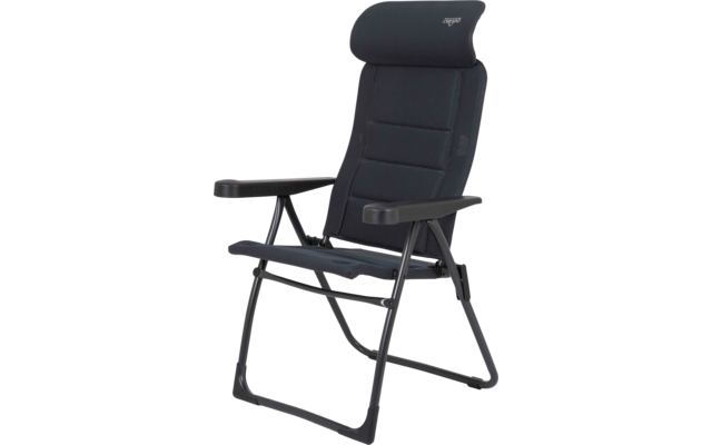 Crespo AP/215-ADC-86 Campingstuhl mit 7-fach verstellbarer Rückenlehne / verstellbarer Kopfstütze grau