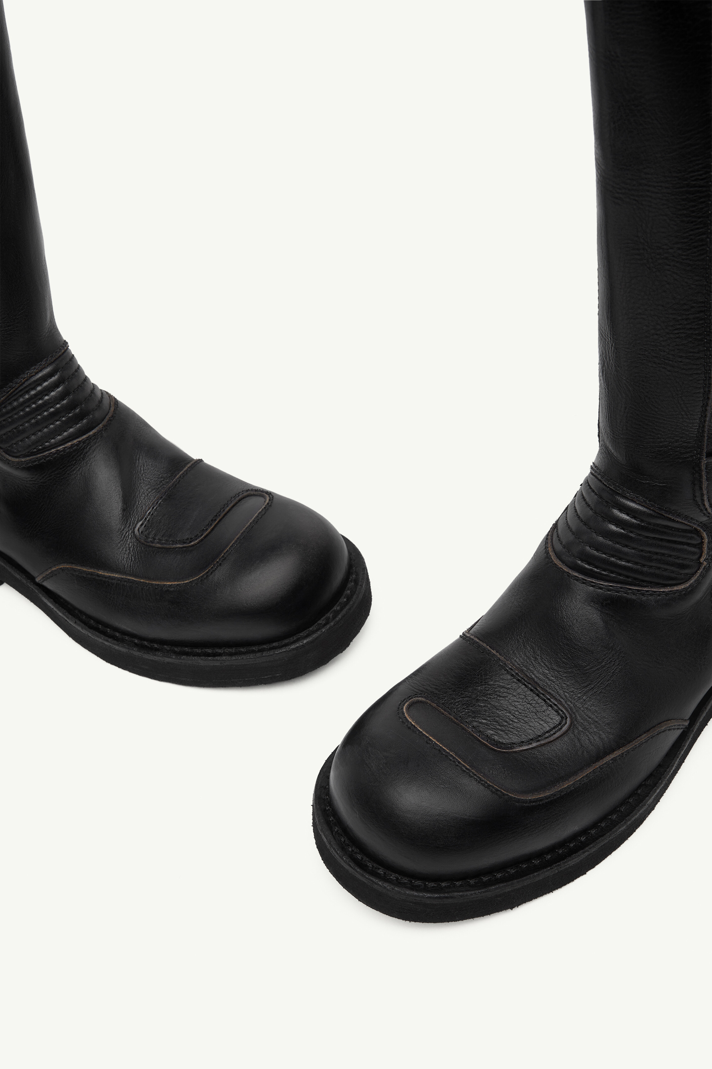 Bottes biker en cuir de veau pour homme | MM6