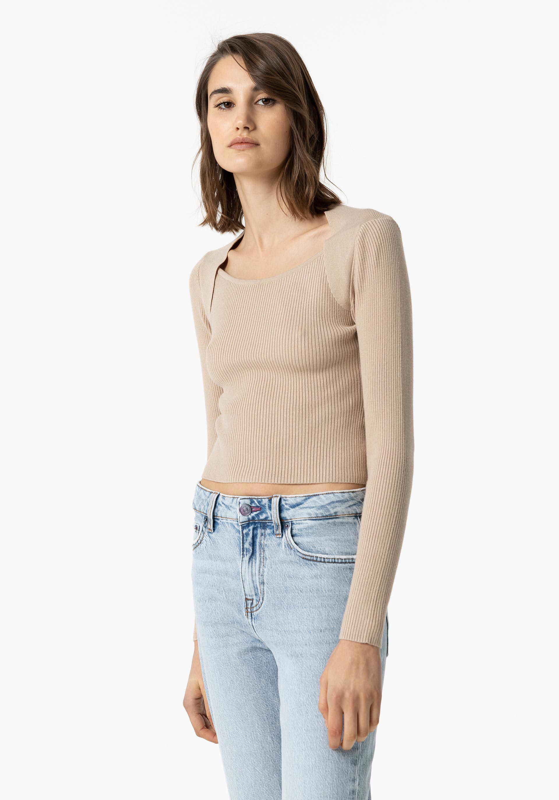 Camisola de Malha Canelada
