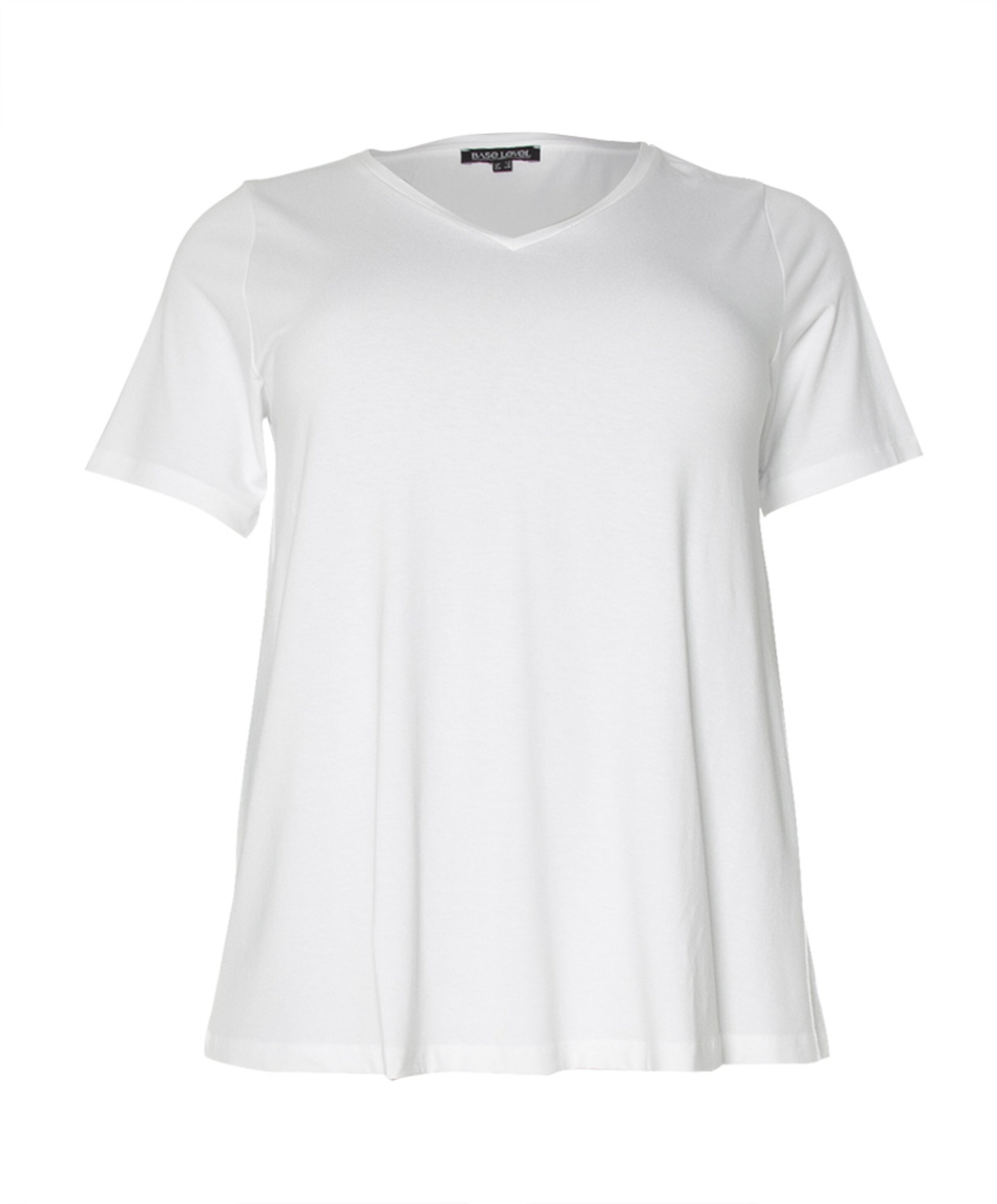 Base Level Curvy Dames T-shirt wit