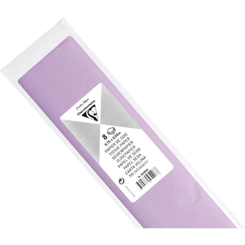 PAPIER DE SOIE, Sachet de 8 feuilles pliées 18g/m2 au format 50x75cm