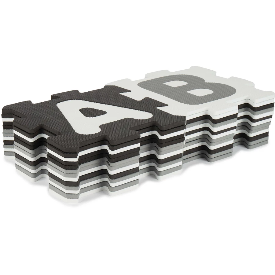 bieco Puzzlematte Buchstaben schwarz weiß