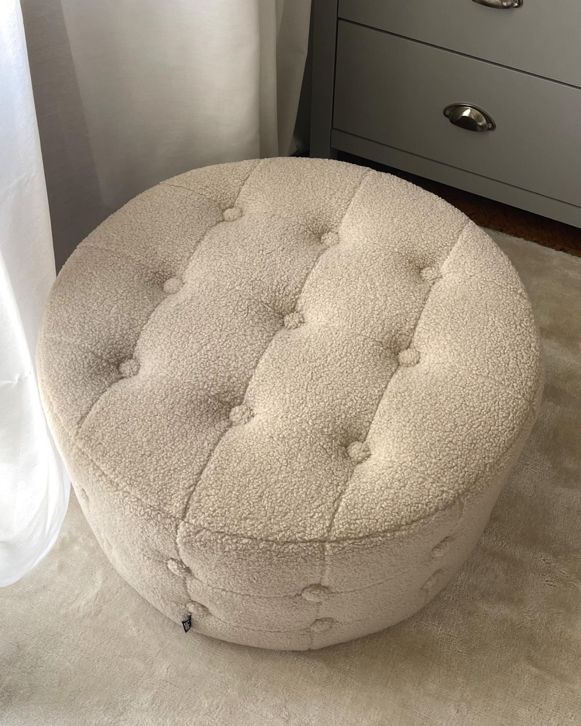 Poef TAMPA Bouclé Beige