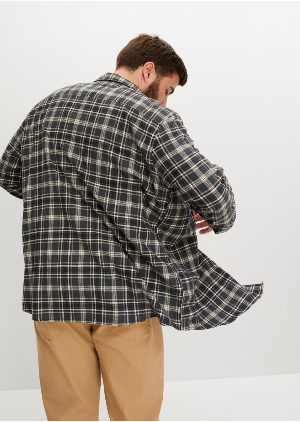 Chemise manches longues en flanelle, Slim Fit