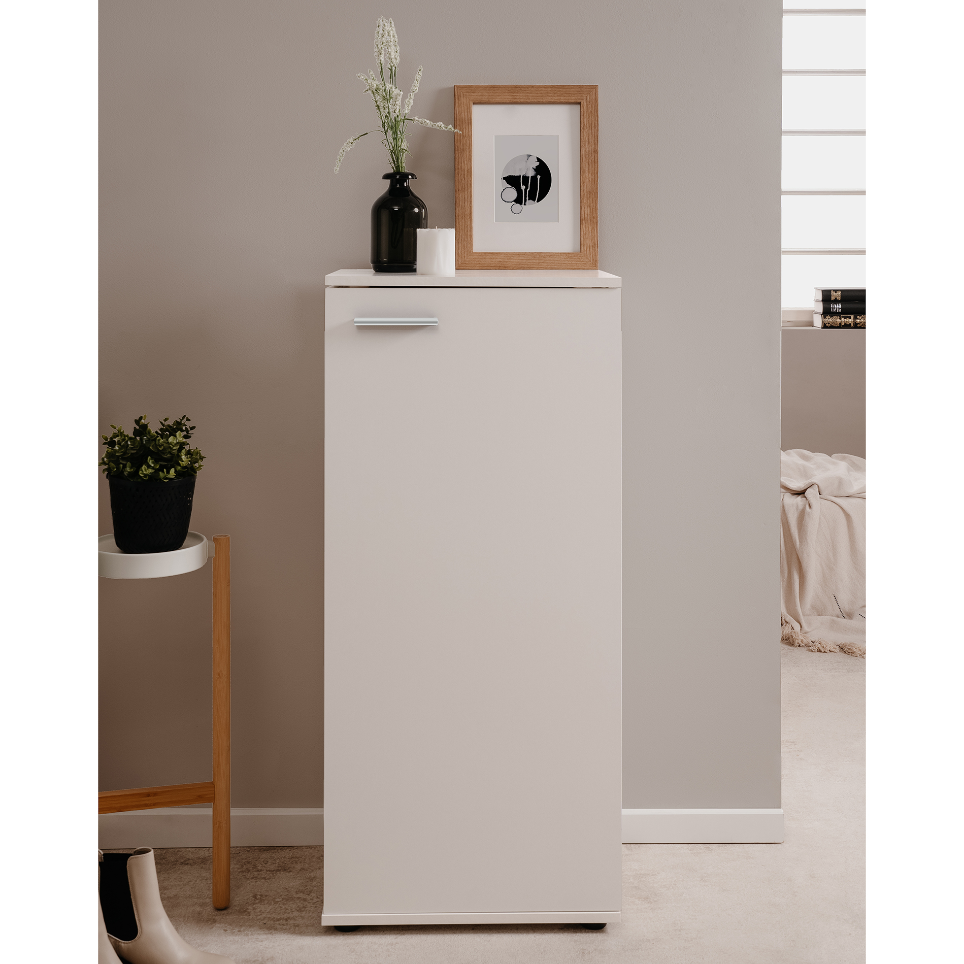 Schuhschrank SATOS - weiß - 4 Einlegeböden