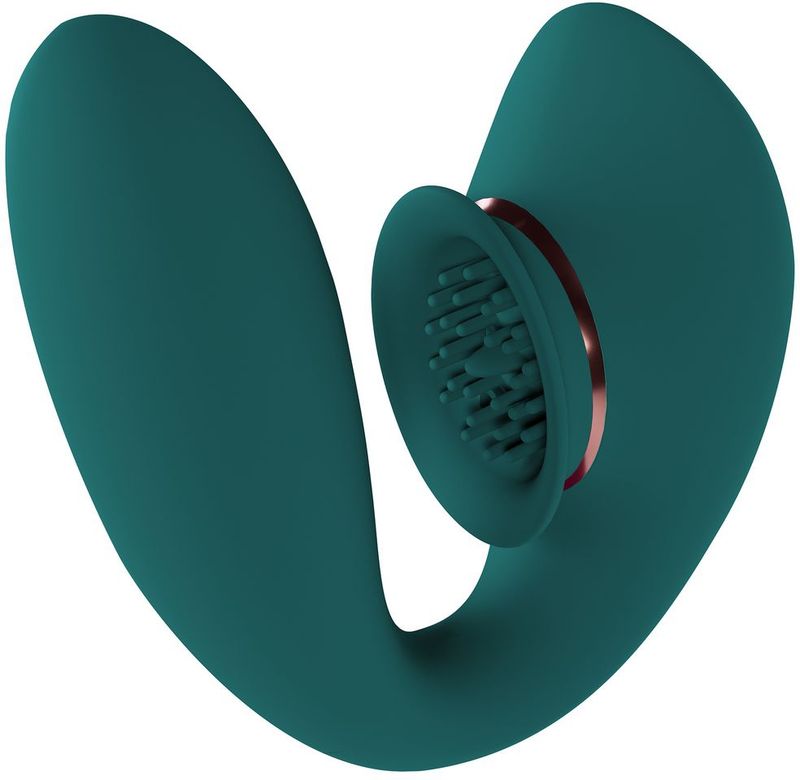 Twitch 3 - Rechargeable Vibrator and Suction - Forest Green