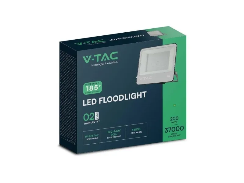 V-TAC VT-44205 9897 LED-udendørs projektør EEK: B (A - G) 200 W Koldhvid