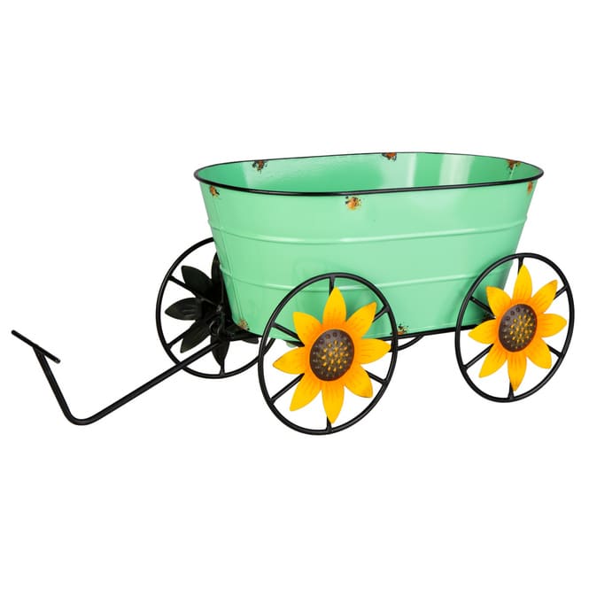 Pflanztopf Bollerwagen mint - ca. 49 x 21 x 22 cm
