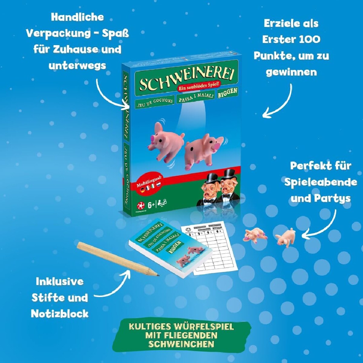 Schweinerei (DE, IT, NL, FR) (neue Box) Würfelspiel Gesellschaftsspiel