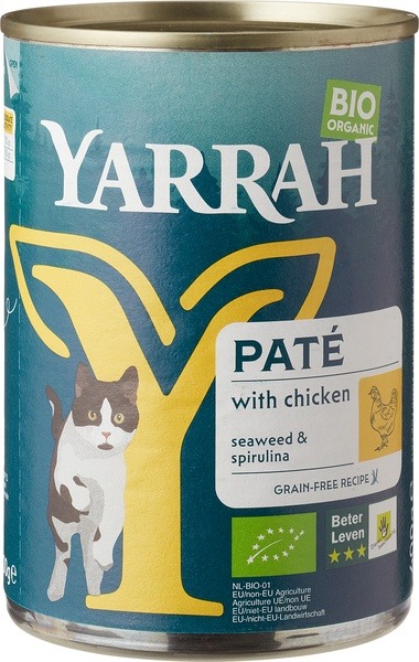 Yarrah Kat Pate Met Kip Bio (400 gr)