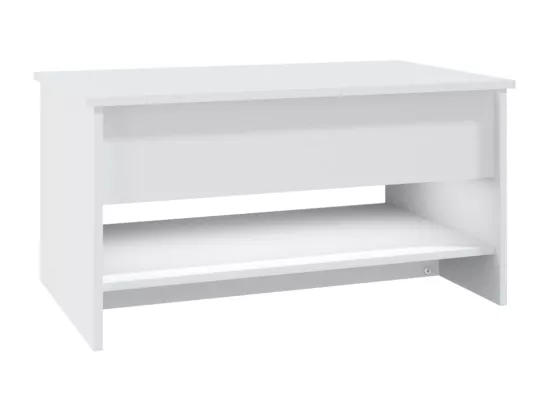 Table basse Blanc 80x50x40 cm Bois d'ingénierie