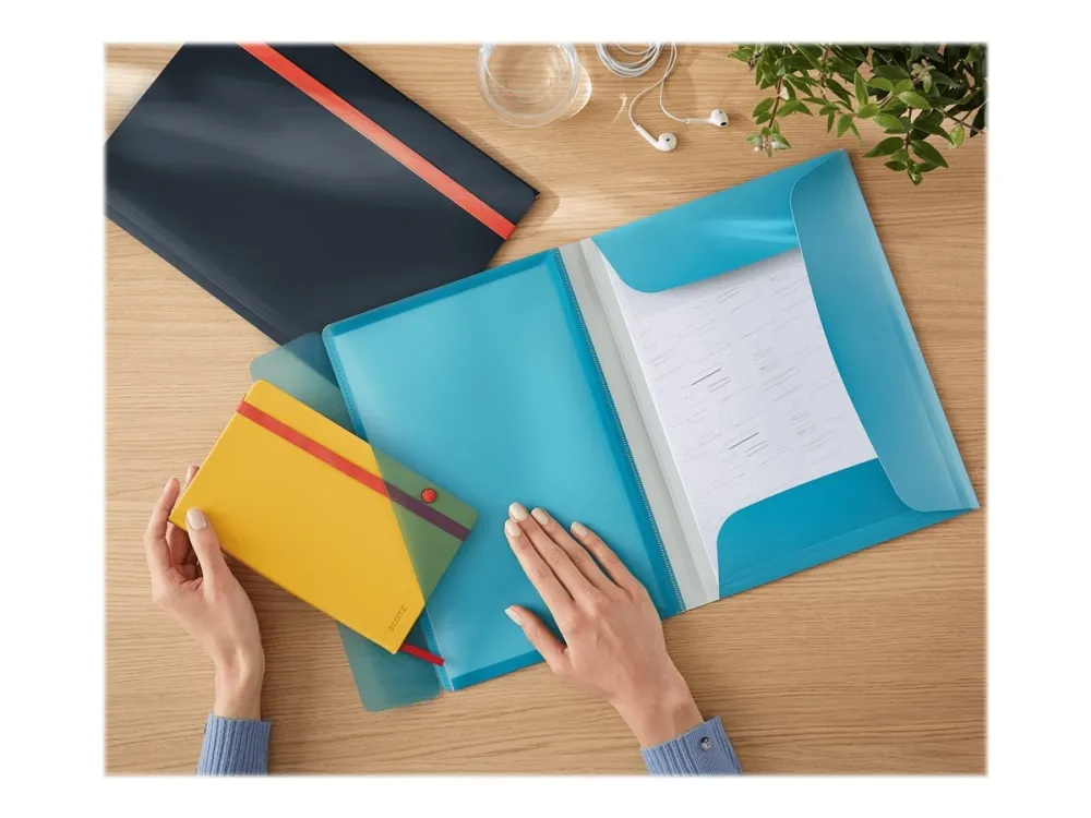 Leitz Cosy Mobile - 3-folds mappe - for A4 (210 x 297 mm) - kapacitet: 150 ark - rolig blå