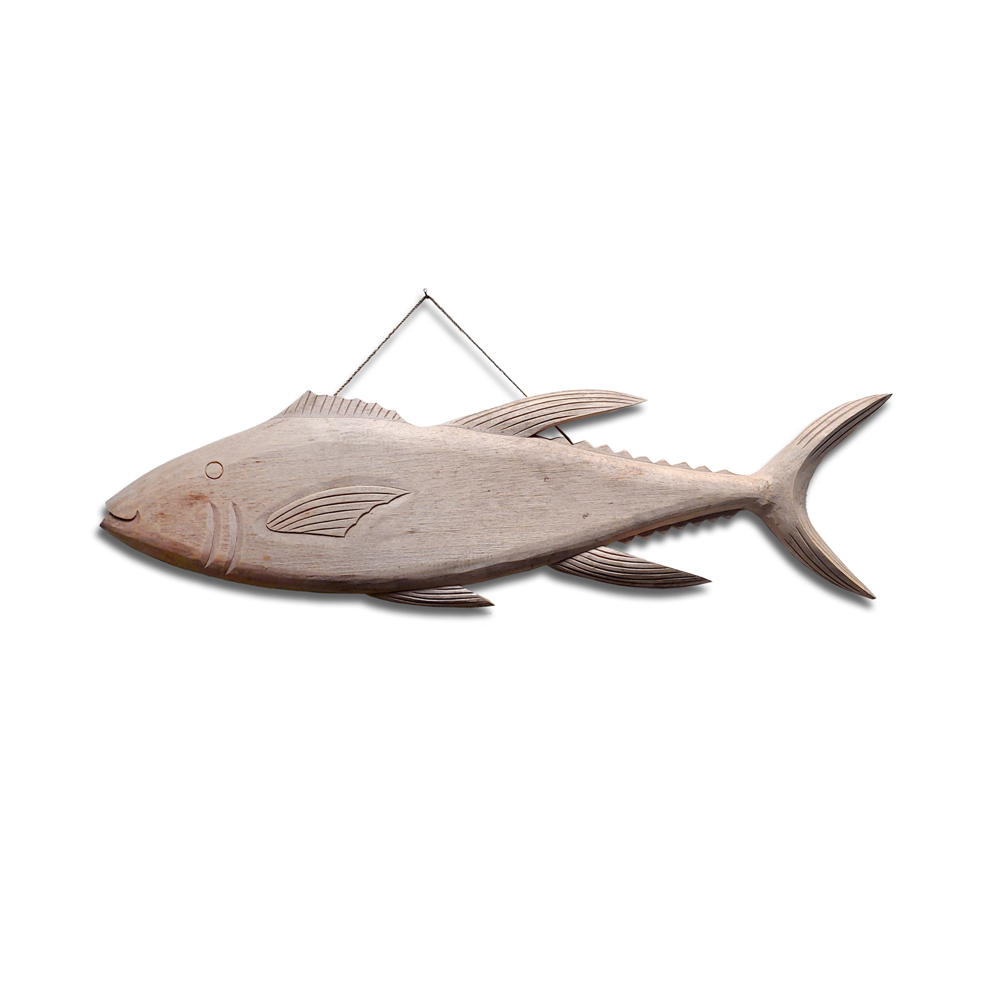 Wanddeko 'Thunfisch', Holz, B 97 cm, H 30 cm, T 3 cm von fischer's lagerhaus