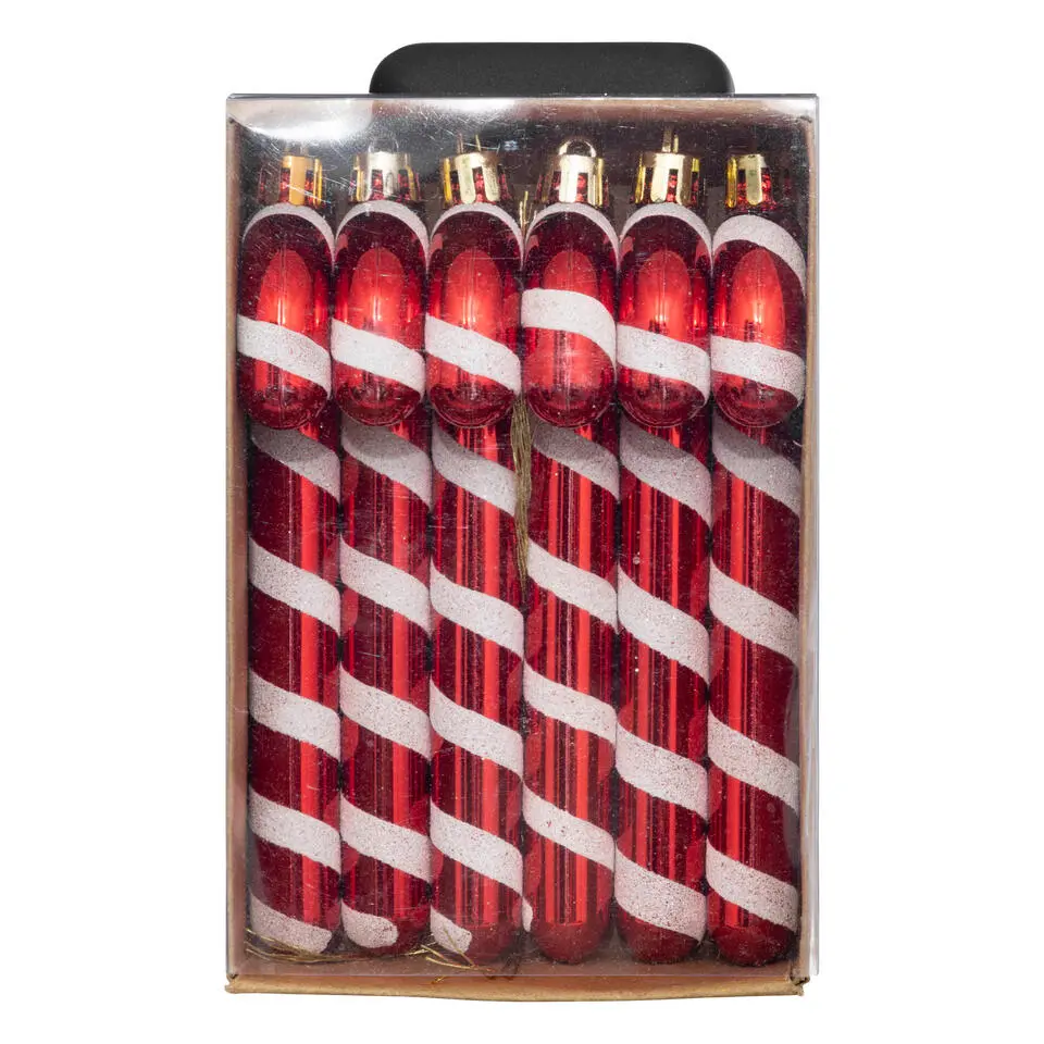 Feeric lights and christmas kersthangers - zuurstokken- 6x