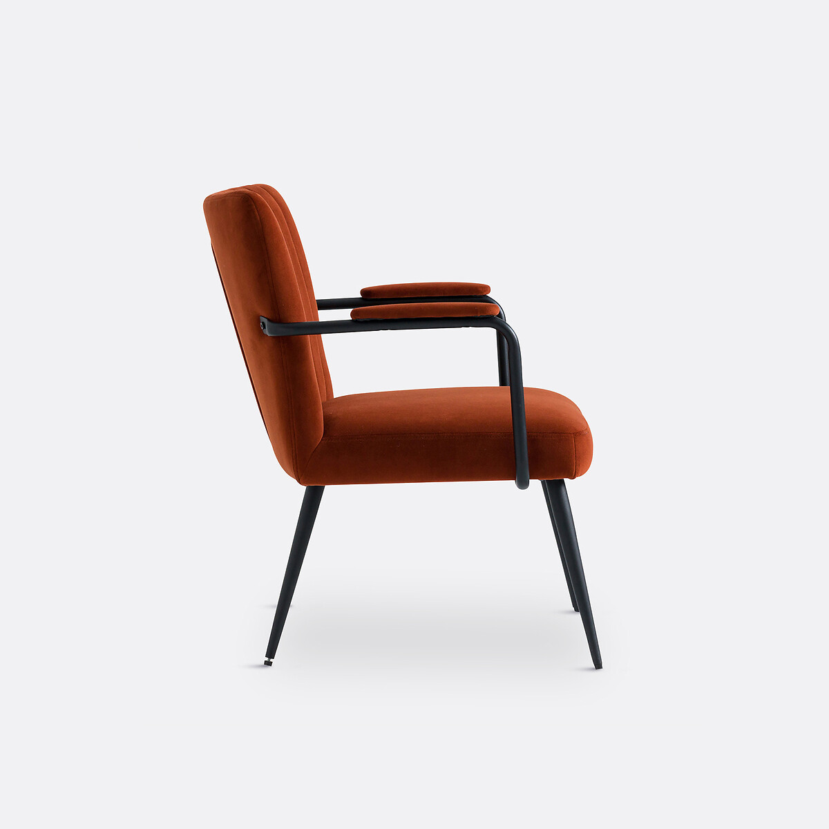LA REDOUTE INTERIEURS<br>Poltrona vintage de veludo com braços, Ronara