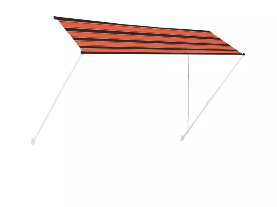Auvent rétractable 400x150 cm Orange et marron